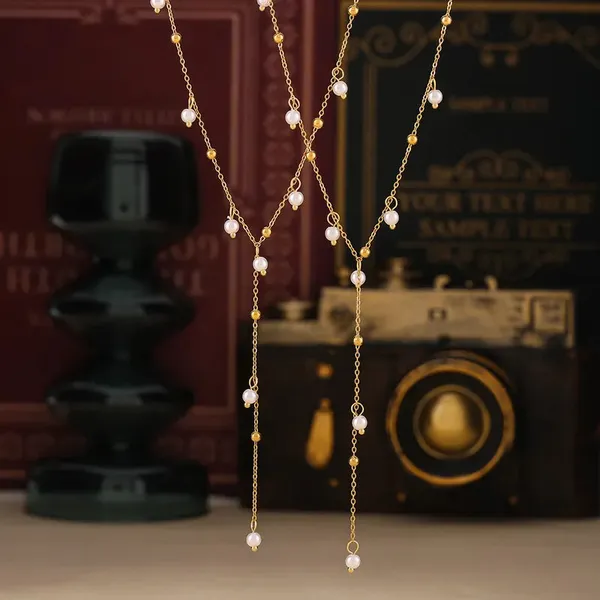 Gold_Preppy_Pearl_Geometric_Necklace_For_Women